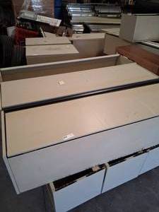 lot 5 image: upper office wall cabinet with lights