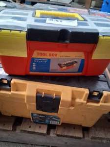 lot 16 image: 2 small tooltackle boxes.