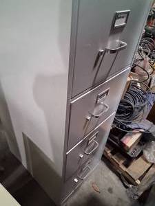 lot 44 image: large tall filing cabinet