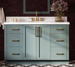 lot 20023 image: Single Sink Freestanding Bathroom Vanity, Approximately 49x22 Inch