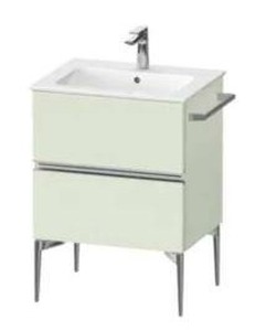 lot 20024 image: Floor-Standing Vanity Unit Sink And Left Side Towel Bar, Approximately 19 18 x 32 14 Inch, (Incomplete)