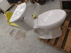 lot 20034 image: American Standard Two-Piece Toilet with Tank Cover