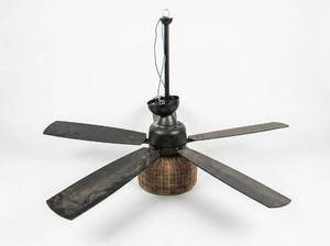 lot 20044 image: 5 Blade Ceiling Fan With Light, Approximately 50in