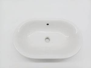 lot 20085 image: American Standard White Oval Vessel Bathroom Sink, Approximately 14 x 22.5 Inch