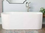 65-3/4 x 30 in. Freestanding Bathtub with Left Drain in White