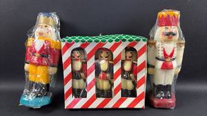 lot 108 image: Vintage Nutcracker Candles 5 and 8 inch