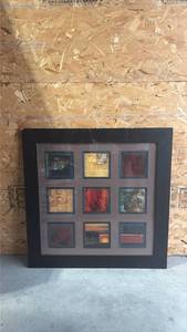 lot 141 image: Display Frame with Abstract Art Prints30x30