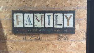 lot 145 image: Family Wall Canvas 35 Inches Long