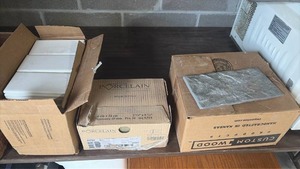 lot 159 image: 3 Almost Full, 1 New Box Tiles Great for Small Projects