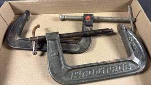 lot 215 image: Two Heavy Duty 6inch C Clamps