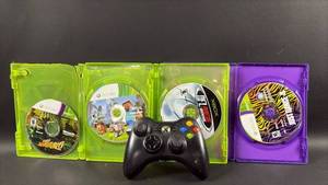 lot 234 image: Xbox 360 Games 4 Titles with Controller