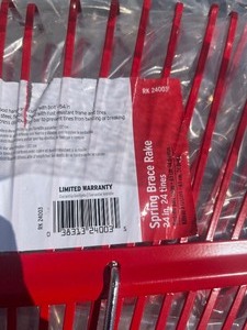 lot 100 image: Corona Spring Brace Rake 24 in, 24 tines