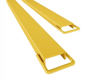 lot 9 image: Pallet Fork Extension, 4.5 Width 84 Length Heavy Duty Steel Pallet Extensions for Forklift Truck- Yellow