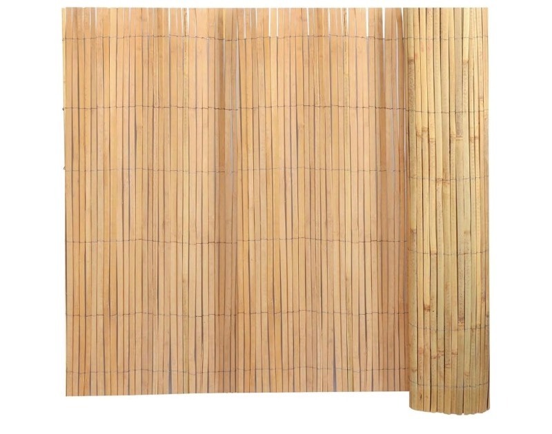 lot 9 image: 6.5ft x 13ft Bamboo Slat Screening Roll, Natural Bamboo Privacy Fence Panels for Outdoor Garden, Patio, Yard, Balcony, Privacy Screen Divider