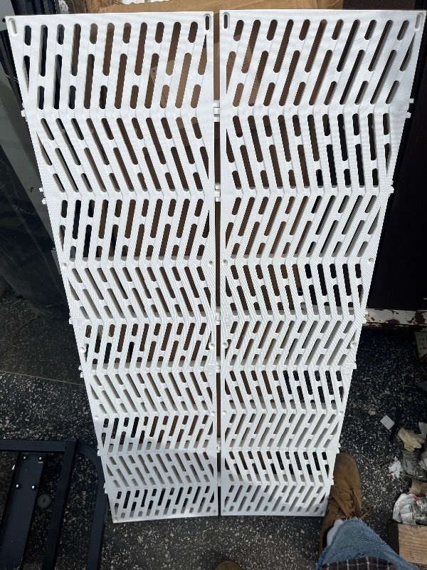 lot 73 image: Pair of 2 Interlocking PVC Drain Boards - Quality Design - White 4 x 12