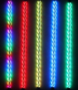 5050 RGB Light 240/375 LED 300 PATTERNS Dancing/Chasing Light Antenna, 6000 COLORS Whip Light - App Controlled - 3’ x 1” *Retails $180*