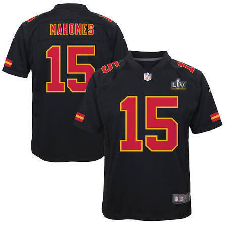 lot 1098 image: Kansas City Chiefs number 15 Patrick Mahomes fashion jersey - S