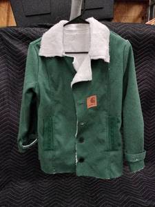 hunter green Carhartt sherpa-lined utility jacket - XL