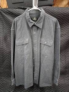 lot 61360 image: gray RedHead heavyweight button-down flannel shirt - 3XL