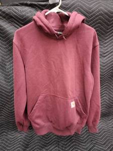 lot 61384 image: dusty rose Carhartt pullover hooded sweatshirt Rain Defender Loose Fit - S