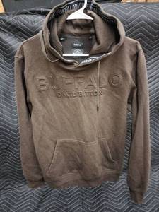 lot 61386 image: Buffalo David Bitton mens oxford tanbrown fleece pullover hoodie - S