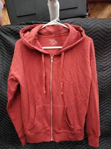 lot 61390 image: Time and Tru womens burnt orange full-zip fleece hoodie - M