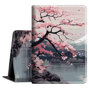 lot 3057 image: Case for Amazon Fire Max 11 Tablet (13th Generation, 2023 Release), Slim PU Leather Cover with Auto Sleep Wake Feature Folio Case for Fire 11 Max Tablet, Cherry Blossoms Tree - Retail $30