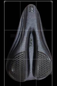 lot 3065 image: Bike Seat Cushion - Gel Padded Bike Seat Cover for Men Women Comfort, Extra Soft Exercise Bicycle Seat Compatible with Peloton, Outdoor & Indoor with Straps and Drawstring Fastening  - Retail $19