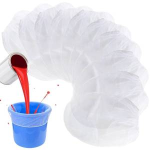 lot 3071 image: Sukh 10pcs Paint Strainer Bag - 5 Gallon Paint Filter Mesh Strainer - Retail $7