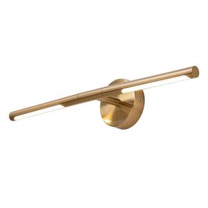 lot 3114 image: Gold Bathroom Light Fixtures Over Mirror 24 Inch, 18W 360° Rotatable Dimmable 4000K Led Brass Vanity Lighting Fixture, Brushed Gold Bathroom Vanity Lights Above Mirror - Retail $59
