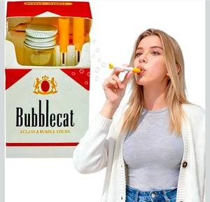 lot 3153 image: Bubble Cigarette - Realistic Fake Cigarette Bubble Blower, Mini Stress Relief Toy for Adults, Fun Gift Idea - Retail $0