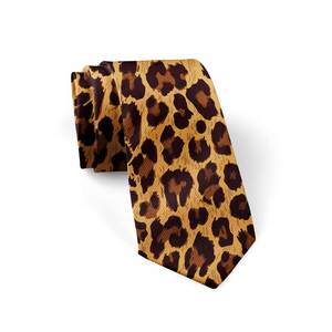 lot 3159 image: Jdadrh Leopard Print Tie for Men Novelty Neckties Classic Fashion Mens Tie for Wedding Party Business
