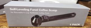 lot 3177 image: 2 pack Self-Leveling Funel Coffee Scoop for Reusable K Cup Refillable Coffee Pods  - Retail $0