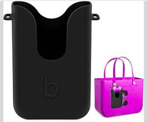 lot 3179 image: Silicone Phone Holder for Bogg Bags, Compatible Phone Case Attachment, Beach Tote Bag Accessory �� Ideal Holder for Bogg & Similar Beach Bags (Black) - Retail $0