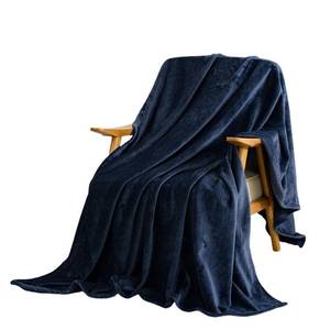 lot 3205 image: The Wool Blanket is Suitable for Sofa or Bed Throw Size, Soft and Fluffy, Luxurious Flannel Blanket, in All Four Seasons. (Dark Blue, Twin (60 x 80))