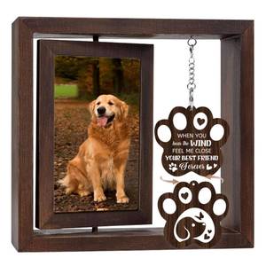lot 3256 image: DONBEIDIU Dog Memorial Picture Frame - Dog Memorial Gifts for Loss of Dogs, Loss of Pet Sympathy Gift Remembrance Bereavement Passing Away Gifts in Memory of Dogs Photo Frame, 4x6 - Retail $19