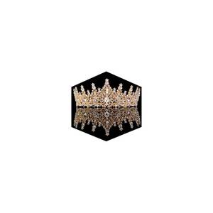 lot 3299 image: Fesciory Birthday Crown for Women, Gold Plated Crystal Tiara with Sash - Retail $13