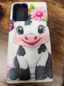 lot 3361 image: Cute Kawaii Cow Smiling in Summer Flowers iPhone Case for Moto G Power 5G - Retail $0