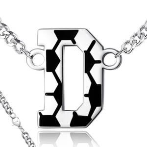 lot 3391 image: QINJIEJIE Soccer Necklace for Men Initial X Letter Pendant Necklace 22in Stainless Steel Silver Sports Accessories Personalized Soccer Gifts for Players - Retail $14
