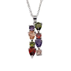 lot 3407 image: Kairosia Cubic Zirconia Necklace for Women Imitation Diamond Pendant Fashion Pendant Chain Necklace Women Jewelry Gift Birthday Gifts Light Luxury Design Necklace