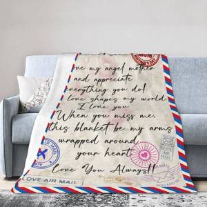 lot 3411 image: Mother Throw Blanket Soft Cozy Warm Blanket Women Men 60X50 Throw for Couch Bedroom Home Decor