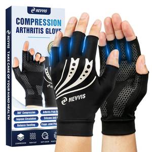 lot 3425 image: NEVVIS Compression Arthritis Gloves, Unisex Carpal Tunnel Support - M - Retail $18