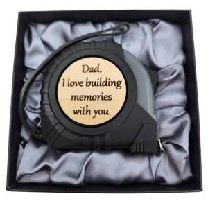 lot 3450 image: Father of The Bride Gifts from Daughter, Useful Gifts for Dad from Kids, Father Presents from Daughter Wedding, First Fathers Day Dad Gift, Building Memories with You Tape Measure (I Love)