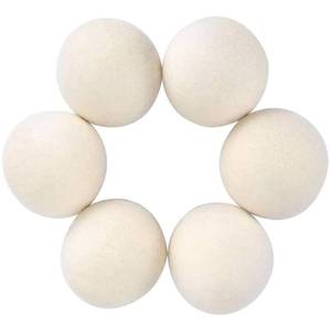 lot 3472 image: 6-Pack XL Wool Dryer Balls Laundry Reusable Anti Static I Eco-Friendly Natural Fabric Softener I Dryer Sheets Alternative Wool Balls for Dryer I Laundry Accessories Reduce Cloth Wrinkles & Drying Time