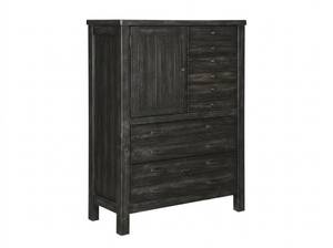 lot 20119 image: Ashley Baylow Door Chest B741-48 Dark Wood  Retail $1299