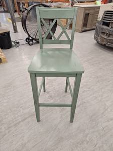 lot 20134 image: X-Back Counter Height Bar Stool - Sage Green