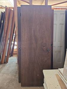 lot 22569 image: (8) Dark Walnut Wood Interior Door w Hardware