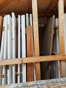 lot 22570 image: Lot of Interior Doors with Brass Hardware