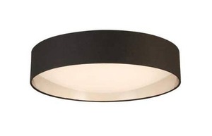 lot 22519 image: (2) Eglo Flush Mount LED Ceiling Light BlackBrushed Nickel  Retail $117.31 Each