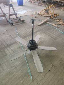lot 22558 image: 4 Ft Ceiling Fan with Light Kit and Wood Blades